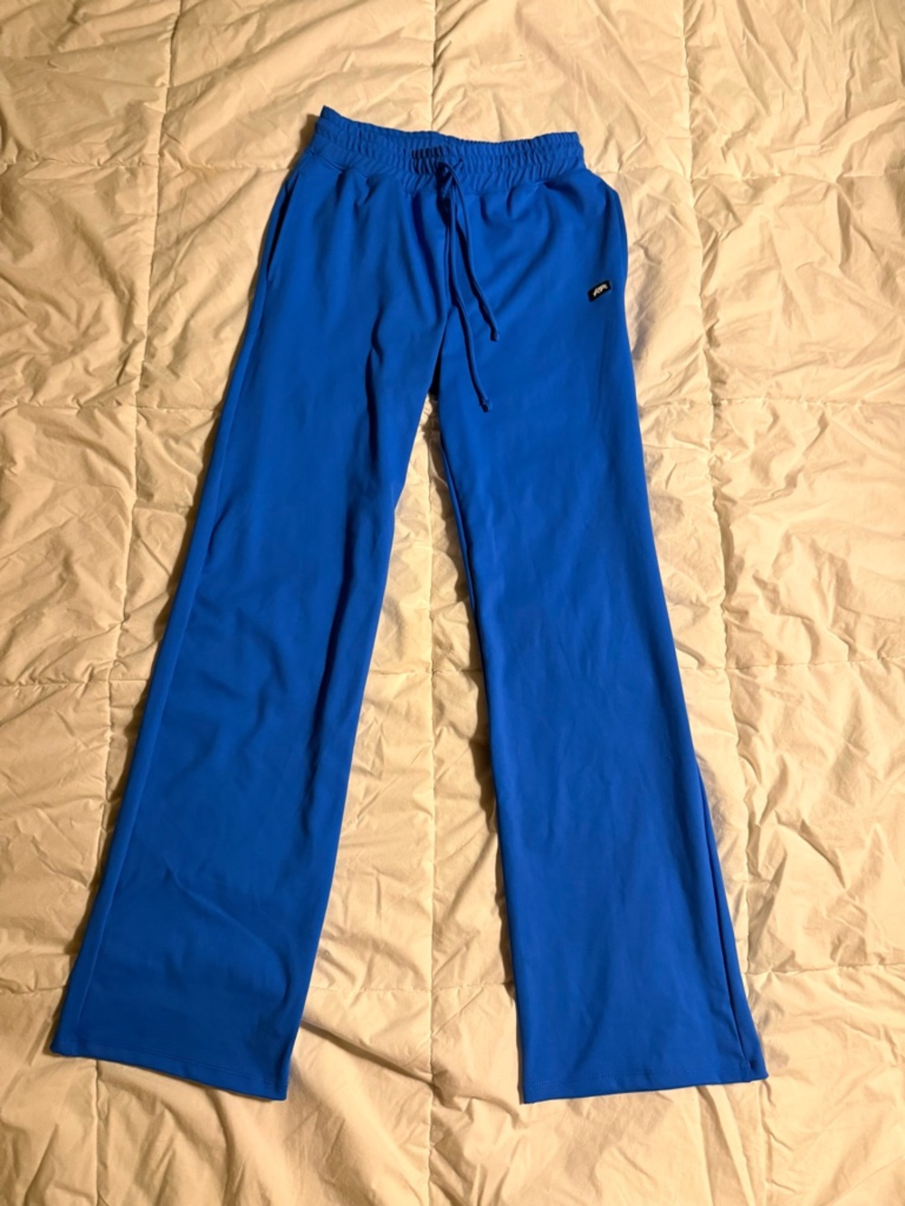 TIGER FRIDAY Wide Leg Drawstring Pants in Royal Blue